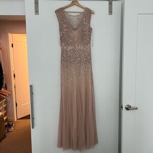 Adrianna Papell pink sleeveless gown